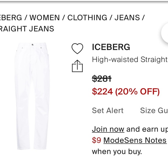 NWT Iceberg jeans size 30 - Picture 7 of 7